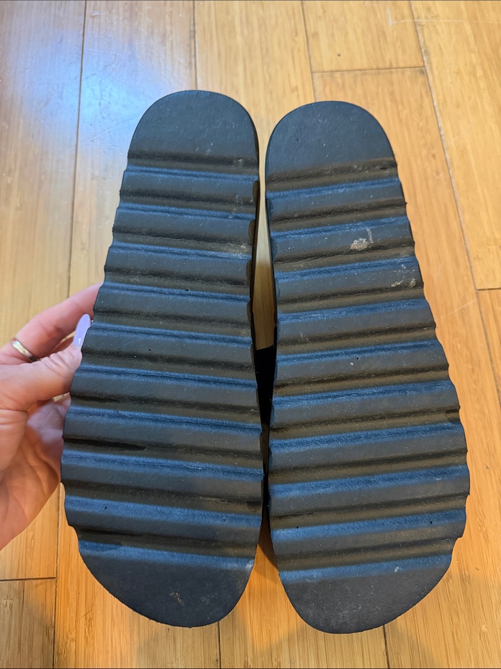 Reef Black Double-Strap Slide Sandals - Picture 9 of 9